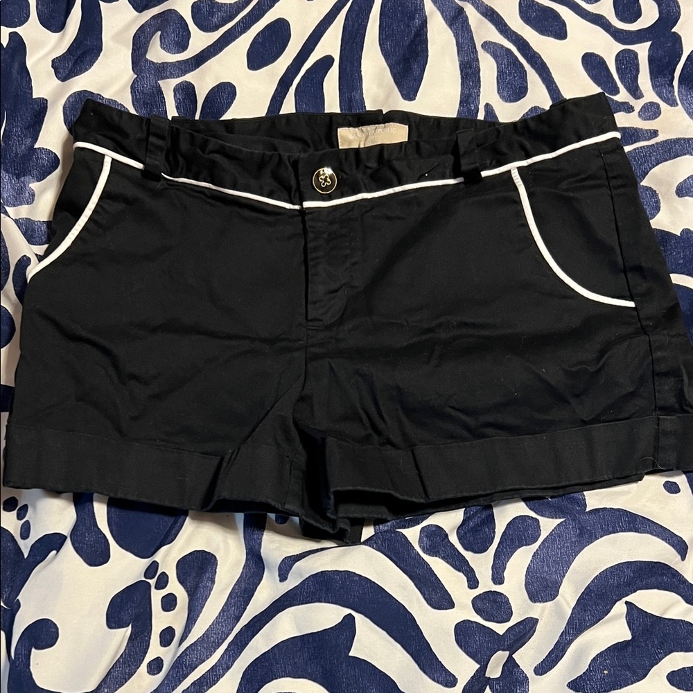 Banana Republic Black Shorts with White Accents